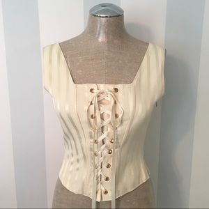 Beige Corset/Bodice with Side Zipper